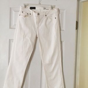 J Crew white matchstick jeans